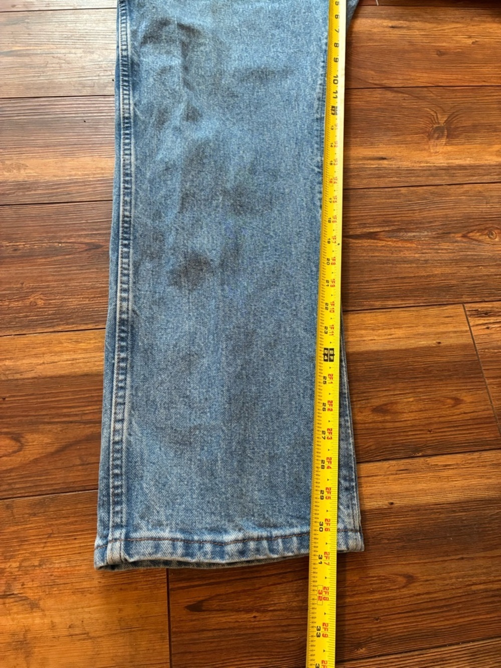 Wrangler 47MWZ Regular Fit Jeans 38x32 Vintage Fade Western Cowboy Denim USA - Picture 5 of 14